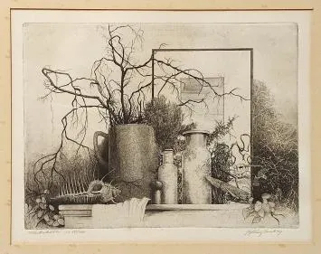 Gesigneerde ets van de Belgische kunstenaar Jef Van Grieken kopen