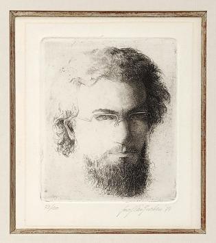 Gesigneerd kunstwerk van de Belgische etser Jef Van Grieken
