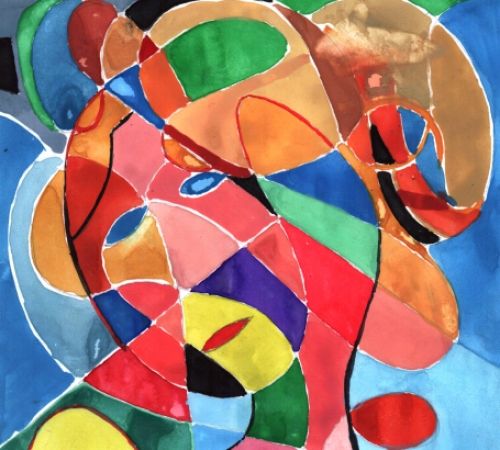 Waterverfschilderij van Joseph Vermeiren