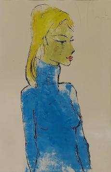 Jef Wauters met een damesportret