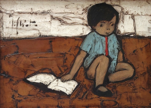 Jef Wauters met een mooi schilderijtje