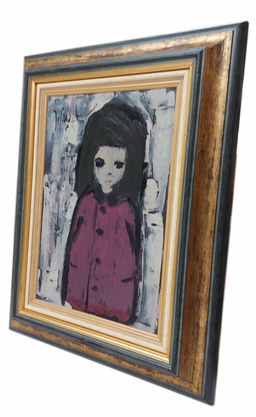 Jef Wauters met een naïef schilderijtje