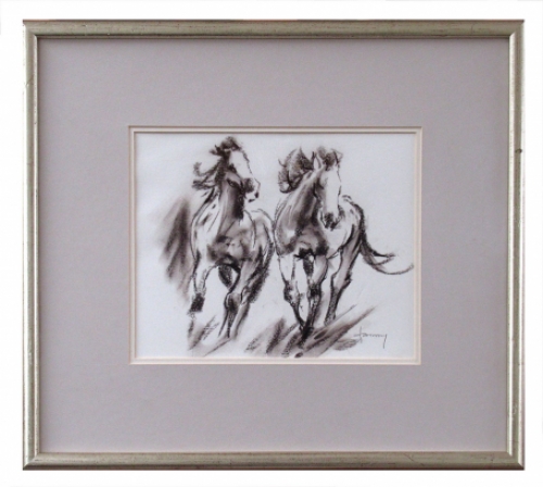 Tekening met paarden van Jef Janssens kopen