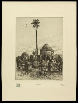 Genummerde ets van Jehan Frison