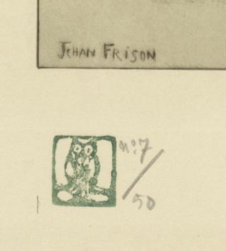 Ets van de Belgische etser Jehan Frison