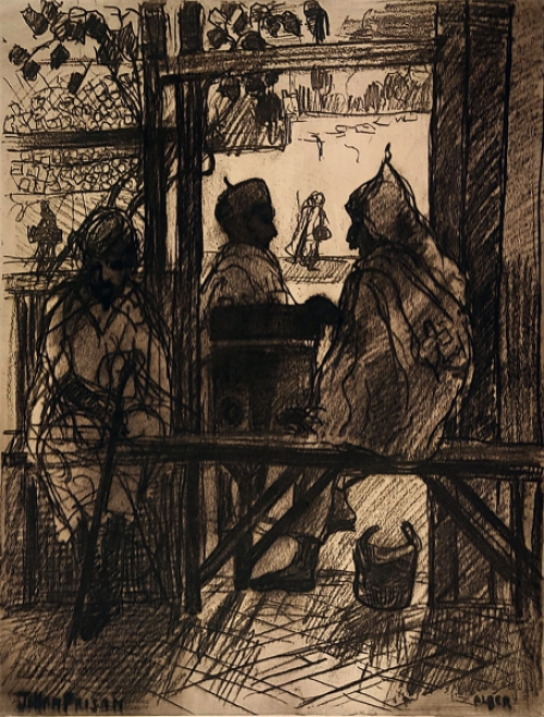 Ets van J. Frison kopen, gesigneerd door de kunstenaar