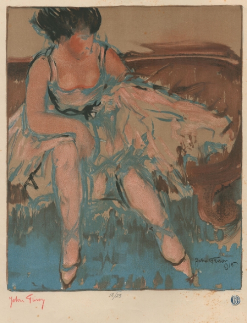 Jehan Frison met een kunstwerkje