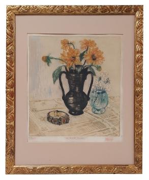 Genummerde ets van Jehan Frison