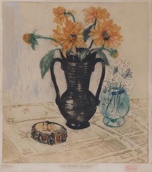 Ets van J. Frison kopen, gesigneerd door de kunstenaar