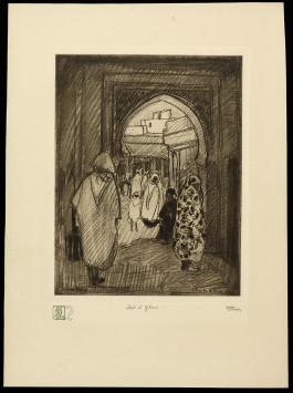 Een ets van Jehan Frison, Derb el Zitoun