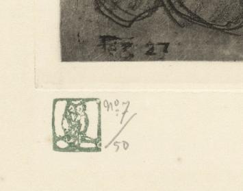 Ets van de Belgische etser Jehan Frison