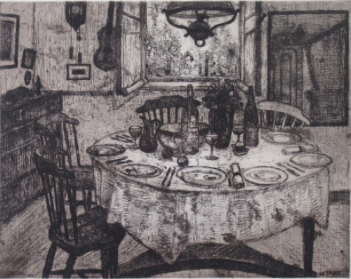 Een ets van de Belgische etser Jehan Frison