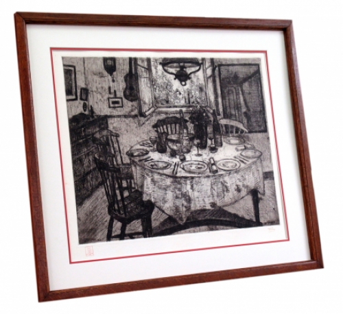 Ets + Etsplaat Keukeninterieur 1921