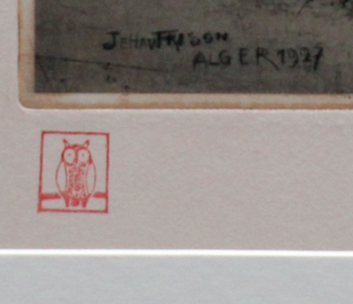 Etching from the Belgian artist Jehan frison