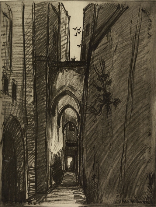 Ets van J. Frison kopen, gesigneerd door de kunstenaar