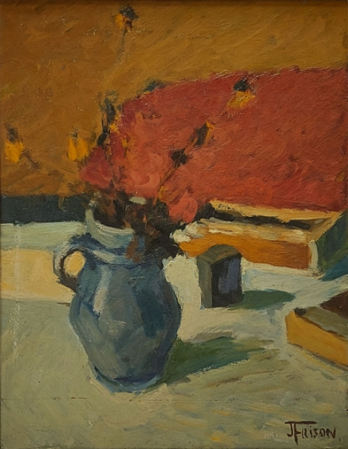 Jehan Frison met een schilderijtje