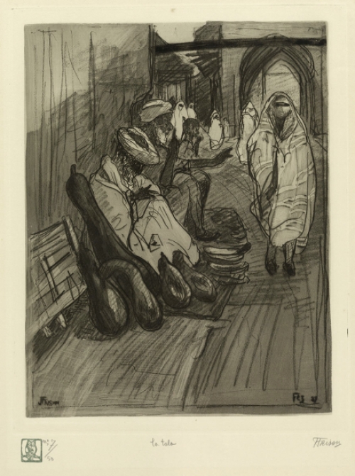 Jehan Frison met een ets, la tala