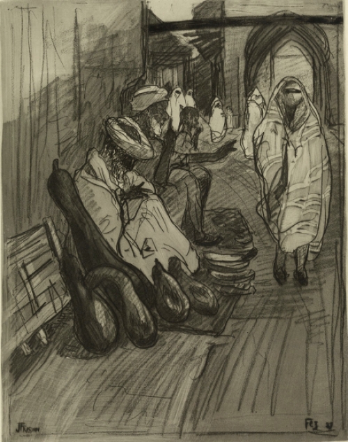 Ets van J. Frison kopen, gesigneerd door de kunstenaar