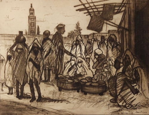 Ets van J. Frison kopen, gesigneerd door de kunstenaar