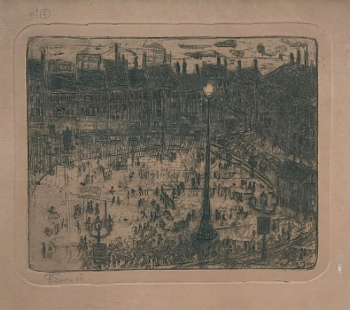 Jehan Frison met een kunstwerkje