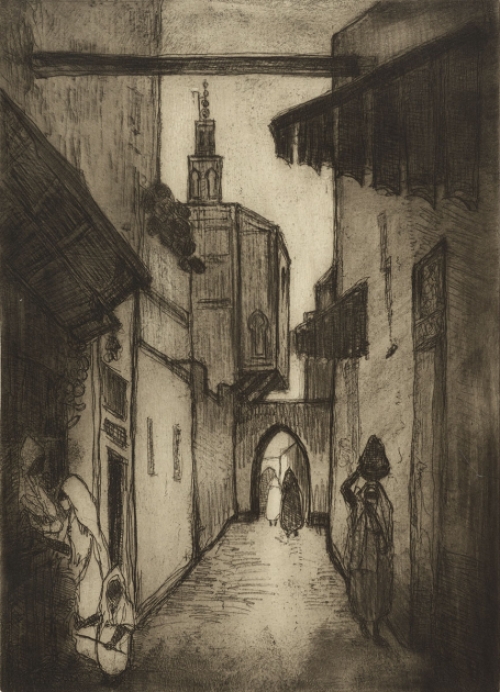 Ets van J. Frison kopen, gehandtekend door de kunstenaar