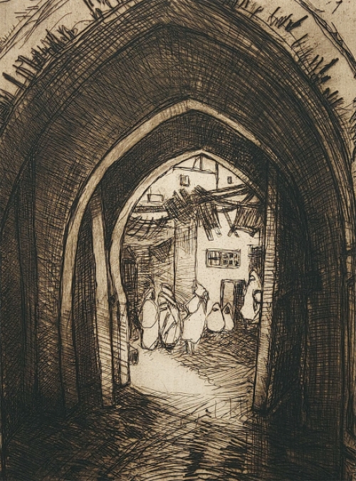 Een ets  uit 1928 van Jehan Frison kopen