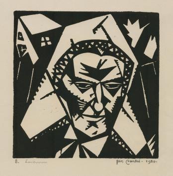 Houtsnede van de Belgische kunstenaar Jan Frans Cantré kopen