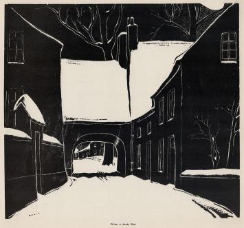 Linosnede van Jan Frans Cantré uit 1932