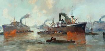 Olieverfschilderij Belgische kunstenaar  H. J. Pauwels