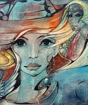 Surrealistisch schilderij van Jin Stragier kopen