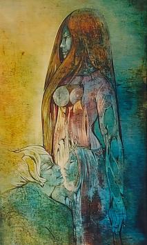 Surrealistisch schilderij van Jin Stragier kopen