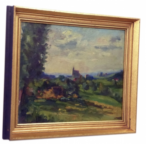Schilderij van een landschap van de Belgische schilder Joan Marti