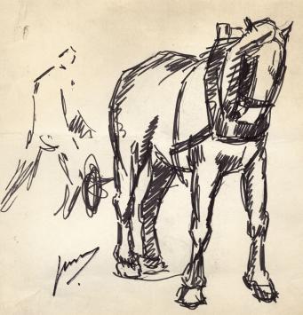 Statiepaardvan de Antwerpse kunstenaar Jos Mous kopen