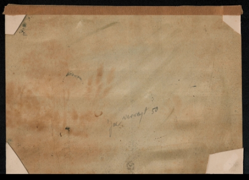 Aquarel, Ondergaande zon boven het ven