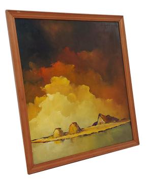 BoBoerderij met hooimijten aan het water (bruine deur)