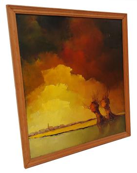 Twee stoere knotwilgen aan het water