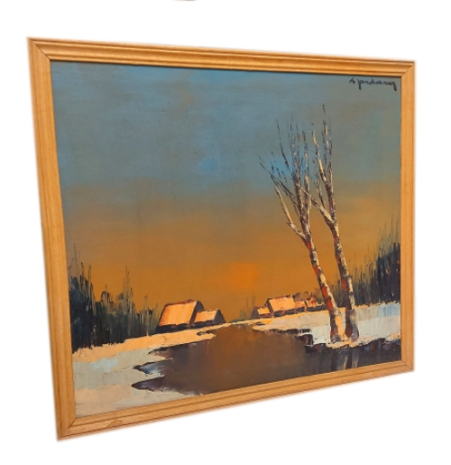 Gloed in een winterlandschapje