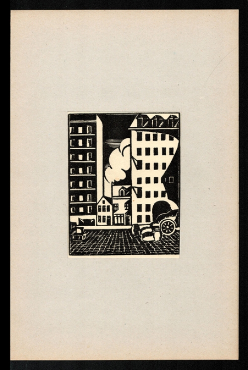 Houtsnede van de Belgische kunstenaar Joris Minne kopen