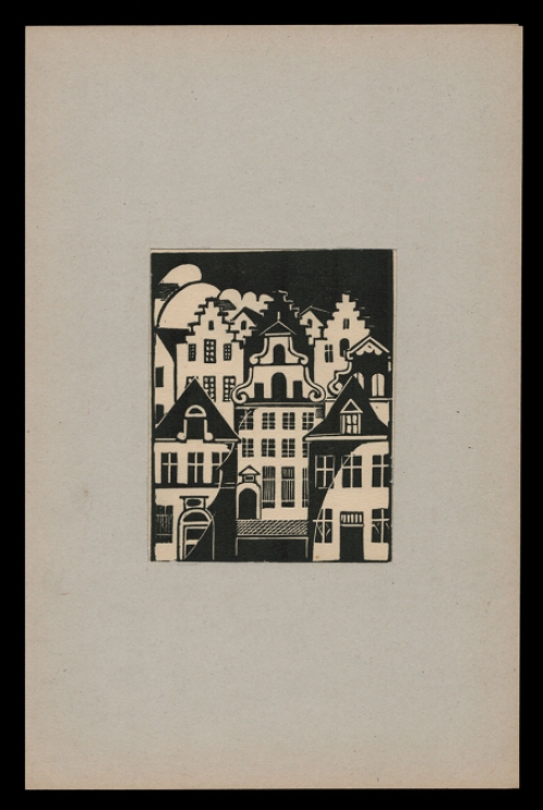 Houtsnede van de Belgische kunstenaar Joris Minne kopen