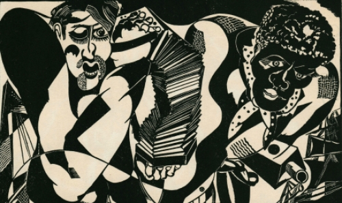 Houtsnede van Joris Minne, Aan wal