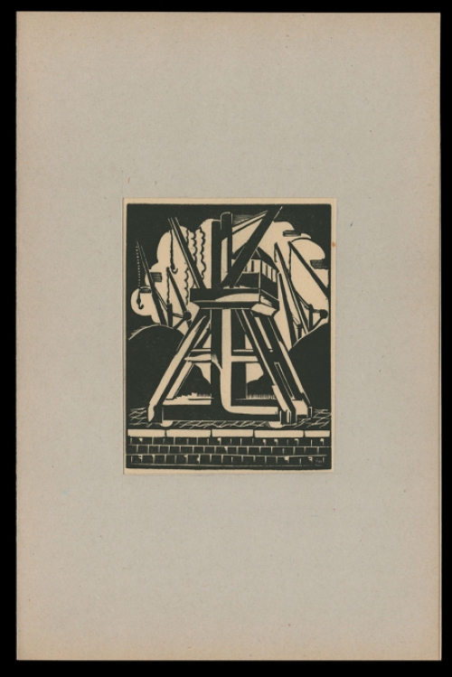 Houtsnede van de Belgische kunstenaar Joris Minne kopen