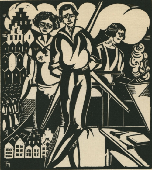 Houtsnede van Joris Minne uit 1926