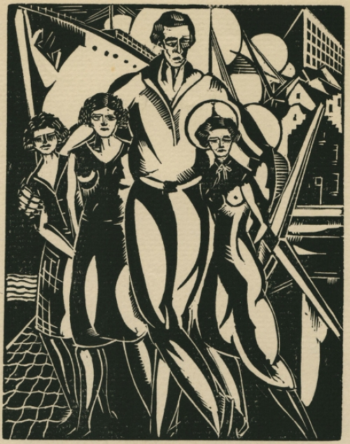 Houtsnede van Joris Minne uit 1927