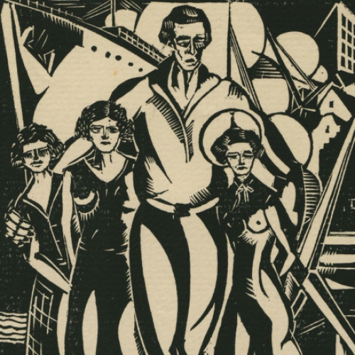 Nieuwjaarskaart uit 1927 van Joris Minne