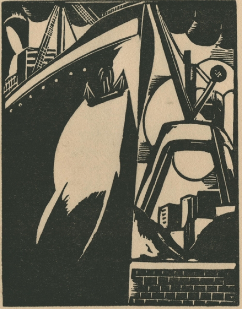 Houtsnede uit het boek Antwerpen