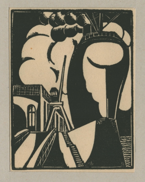 Houtsnede van de Belgische kunstenaar Joris Minne kopen