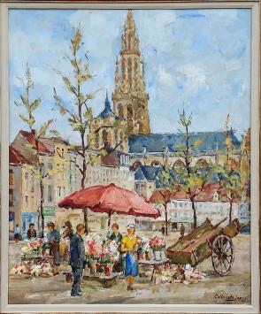 schilderij van Belgische kunstschilder Jozef Callaerts