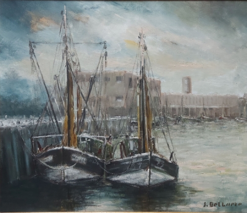 Schilderij door de Belgische kunstenaar Jos Delbaere