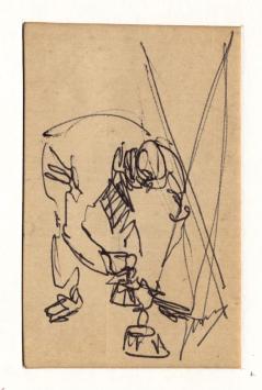 Tekening van Jos Mous of Joseph Mous