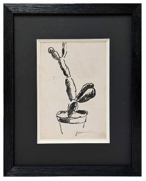 Inktekening van de Antwerpse kunstenaar Mous kopen